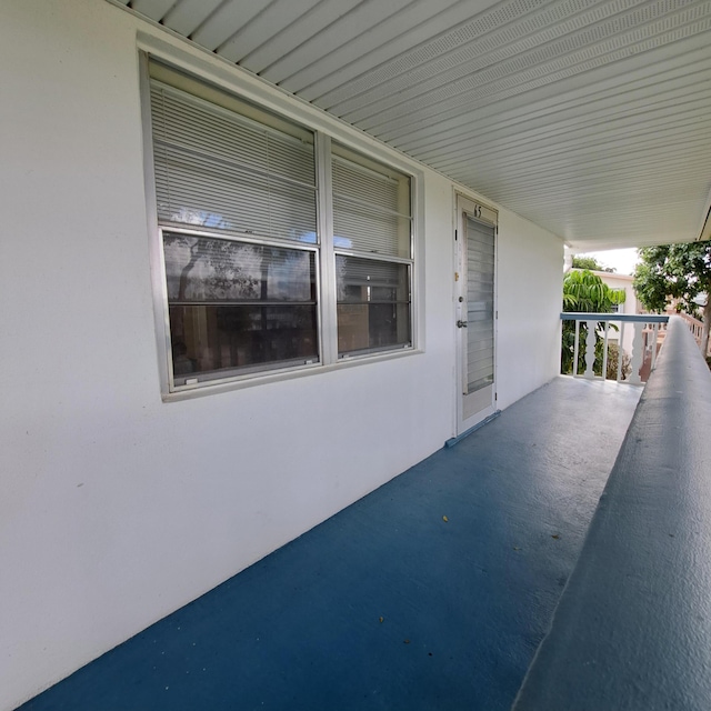 view of patio / terrace with a balcony