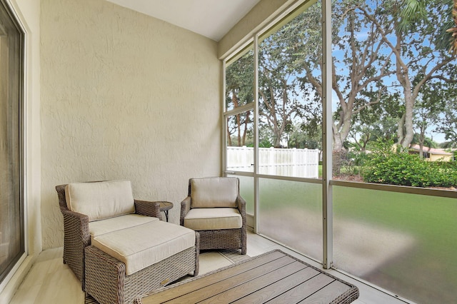 view of sunroom