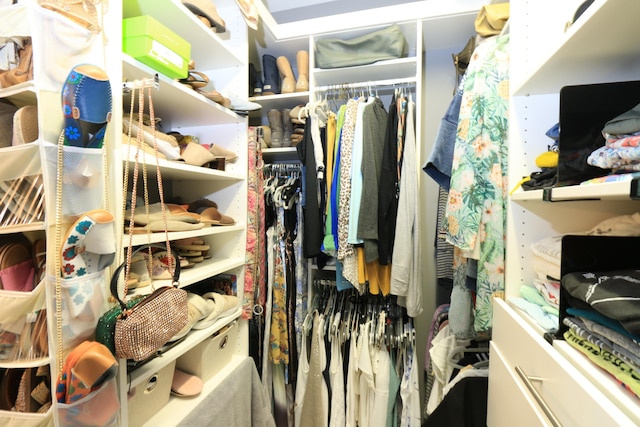 view of walk in closet