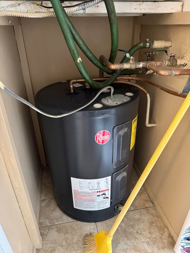 utilities featuring electric water heater