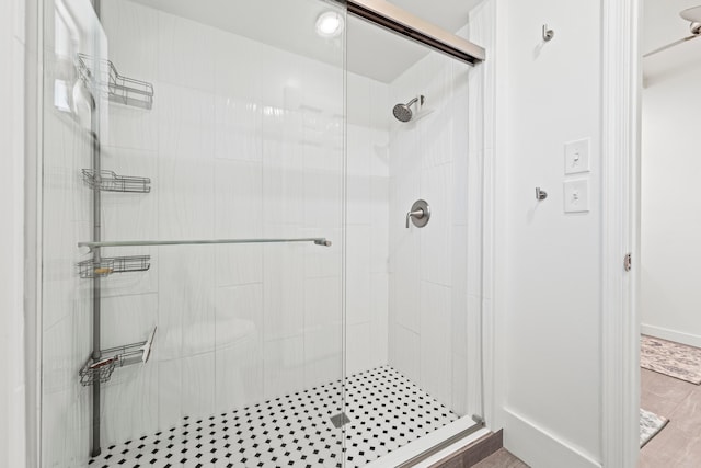 bathroom with walk in shower