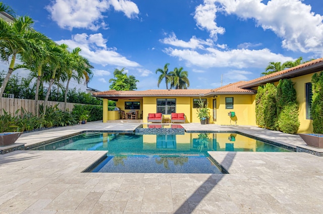 view of pool with a patio area