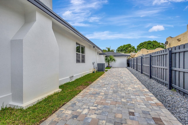 view of patio / terrace with central AC unit