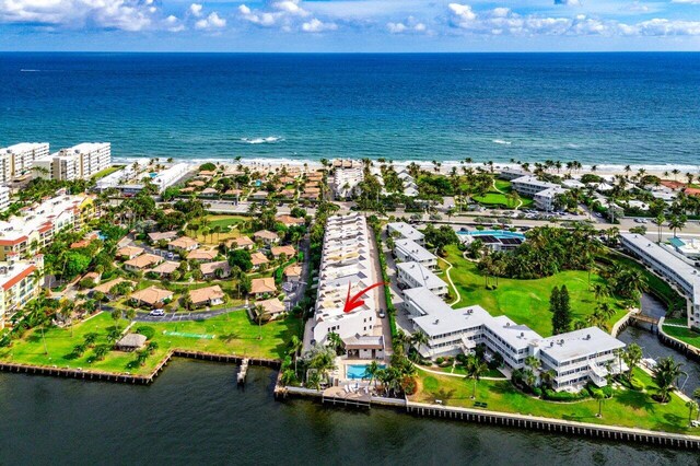 water view featuring a beach view