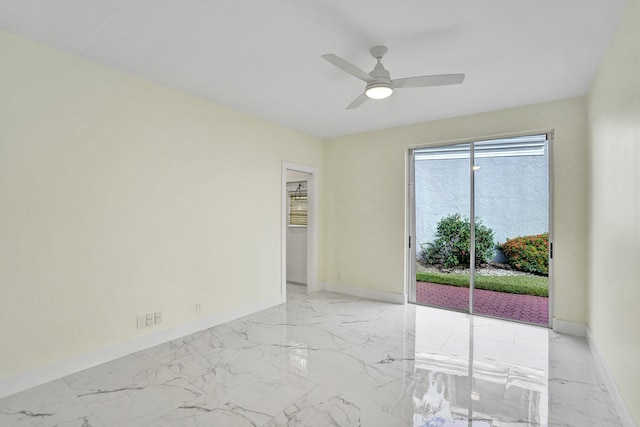 empty room with ceiling fan