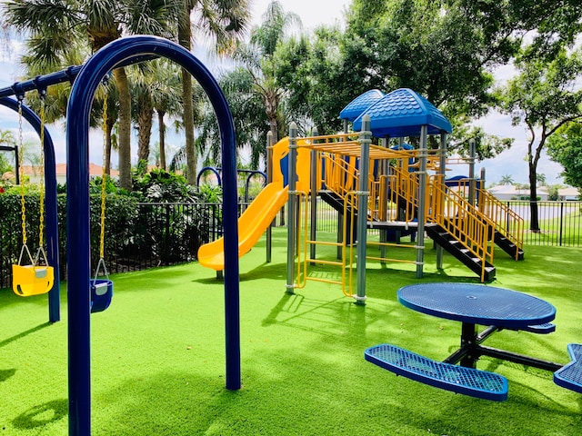 view of play area