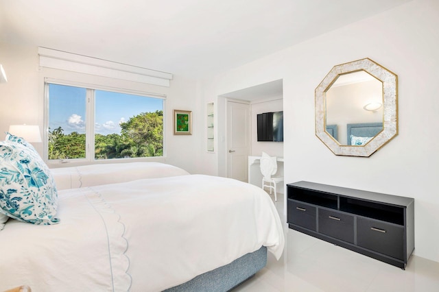 view of tiled bedroom