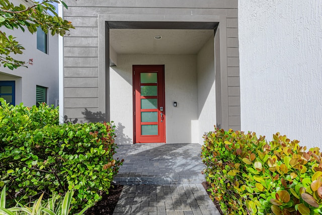 view of doorway to property