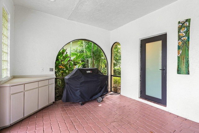 view of patio / terrace featuring a grill