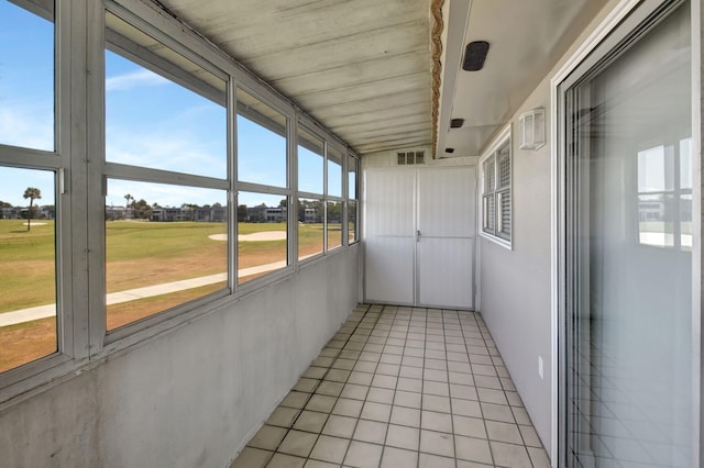 unfurnished sunroom with a healthy amount of sunlight