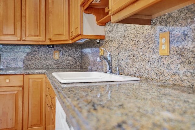 1260 NW 20th Ave Unit 203, Delray Beach, FL 33445 - kitchen with a sink, decorative backsplash, and light countertops