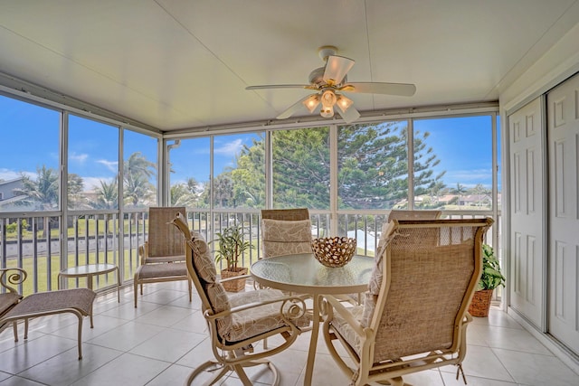 1260 NW 20th Ave Unit 203, Delray Beach, FL 33445 - sunroom / solarium with tile patterned floors and a wall of windows