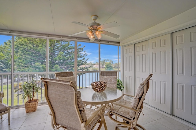 1260 NW 20th Ave Unit 203, Delray Beach, FL 33445 - sunroom / solarium featuring ceiling fan