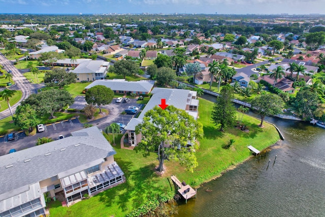 1260 NW 20th Ave Unit 203, Delray Beach, FL 33445 - birds eye view of property featuring a residential view and a water view