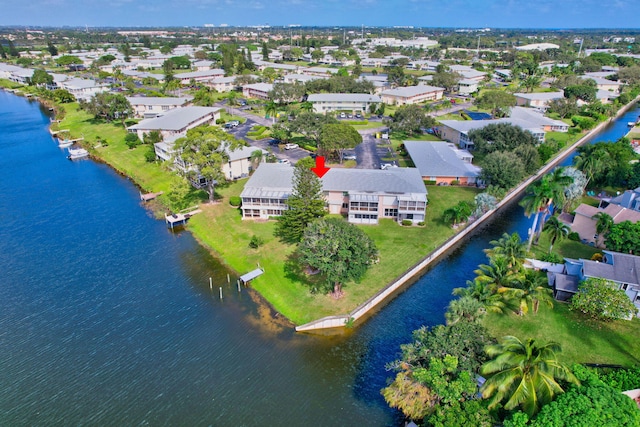 1260 NW 20th Ave Unit 203, Delray Beach, FL 33445 - birds eye view of property featuring a water view