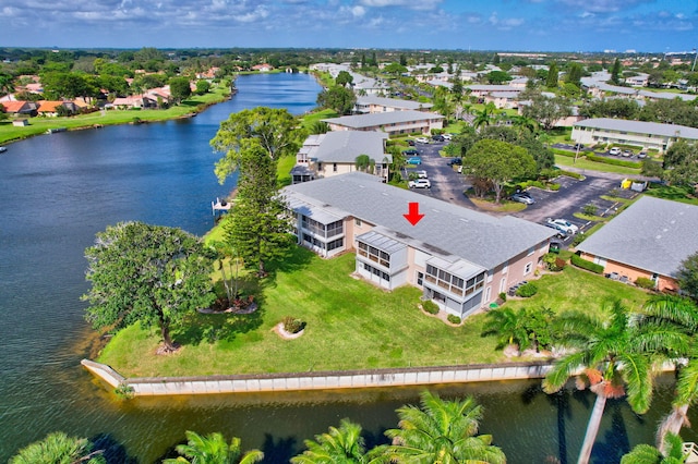 1260 NW 20th Ave Unit 203, Delray Beach, FL 33445 - bird's eye view with a water view