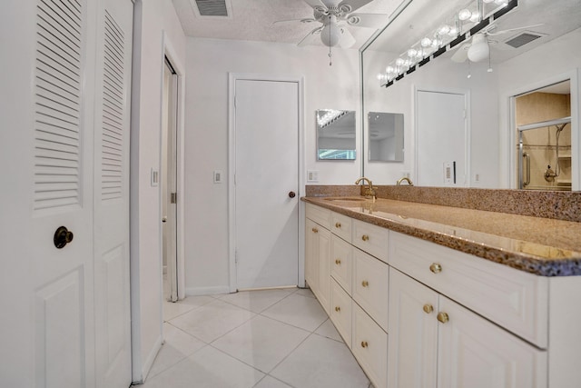 1260 NW 20th Ave Unit 203, Delray Beach, FL 33445 - full bath with visible vents, ceiling fan, and a closet