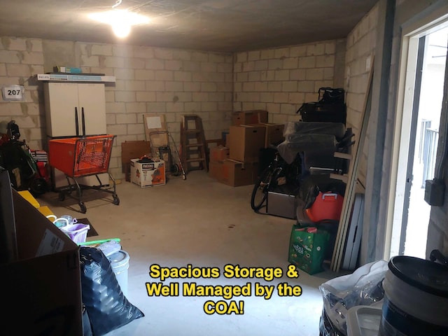 view of storage room