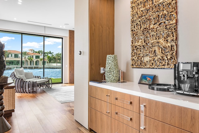 kitchen featuring light hardwood / wood-style flooring