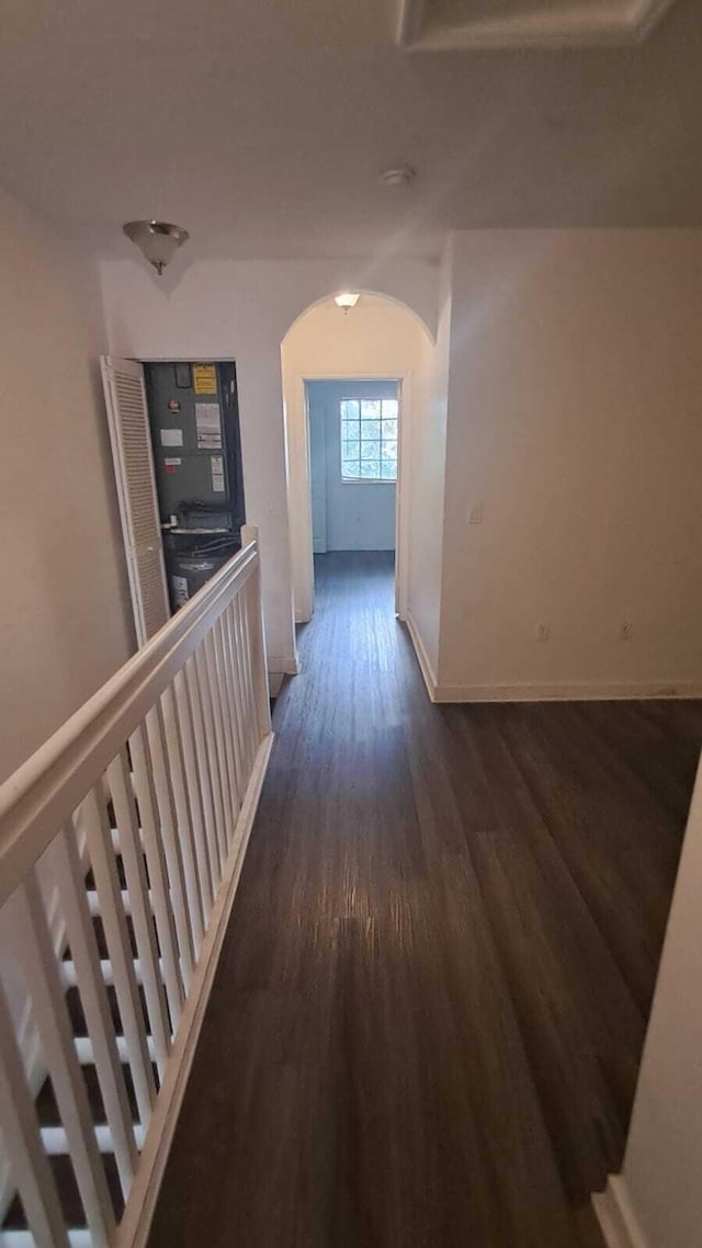 hall featuring dark hardwood / wood-style floors