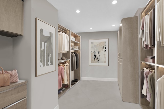 view of walk in closet