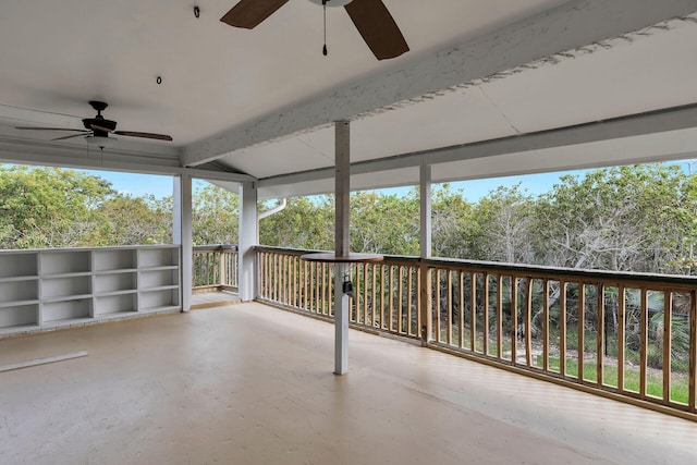 view of patio / terrace with ceiling fan