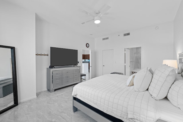 bedroom with ceiling fan