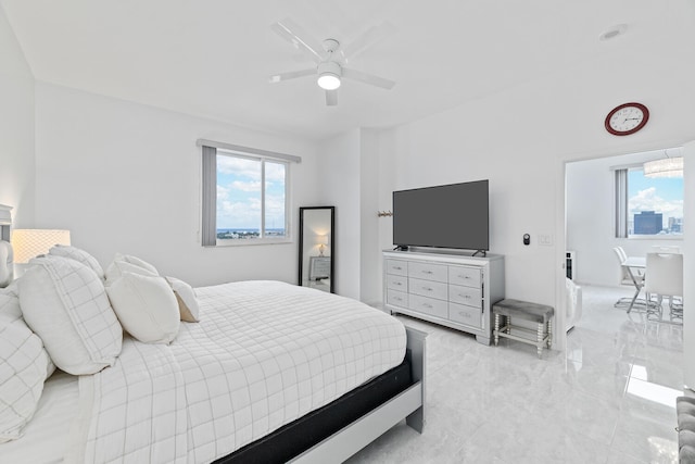 bedroom with ceiling fan