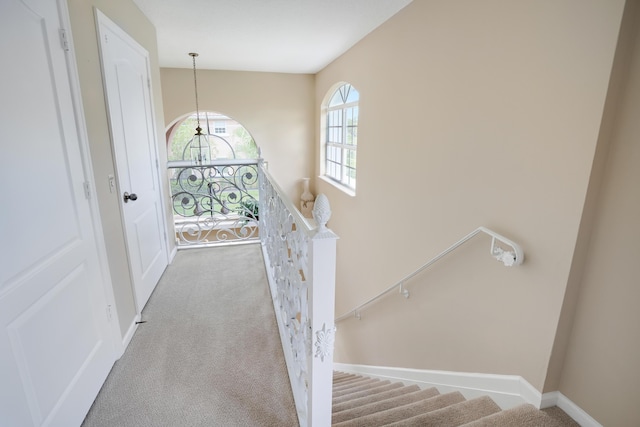 227 Legendary Cir, Palm Beach Gardens, FL 33418 - stairs with carpet and baseboards