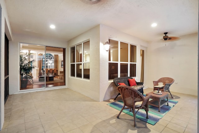 view of patio / terrace with ceiling fan