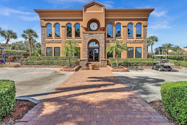 view of front of house with french doors