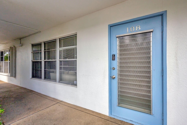 view of doorway to property