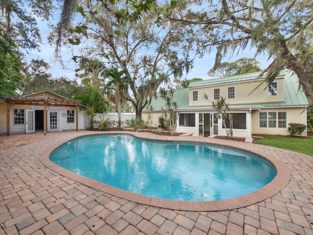 view of pool with a patio