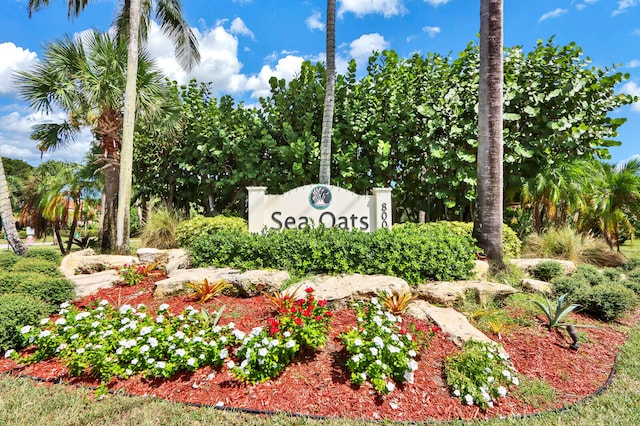 view of community sign