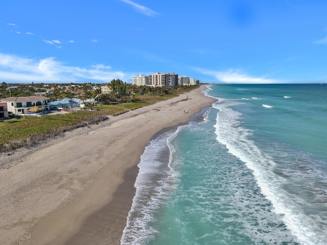 water view with a view of the beach