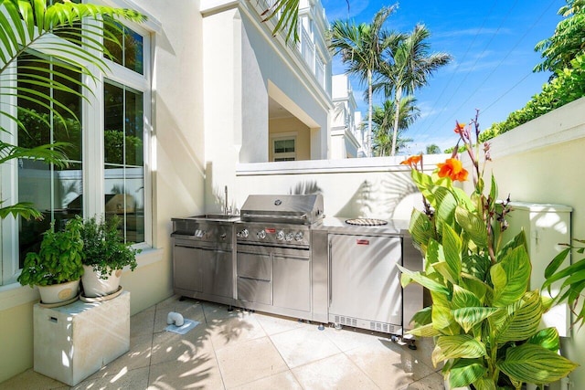 view of patio / terrace featuring a grill