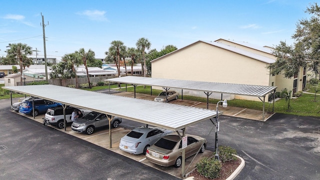 view of car parking with a carport