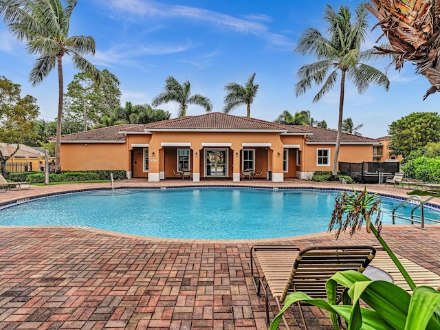 view of pool with a patio area