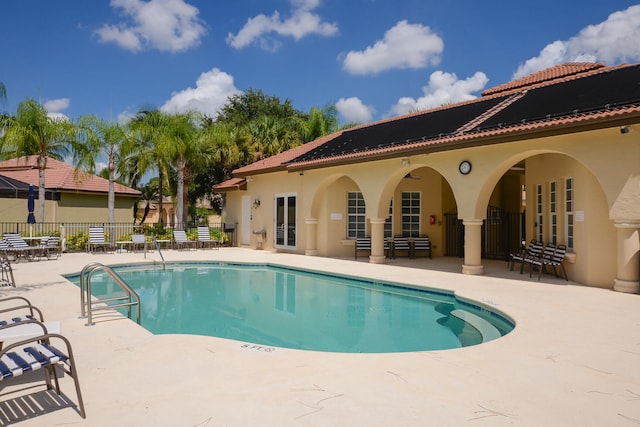 view of pool with a patio area