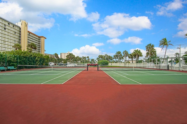 view of tennis court