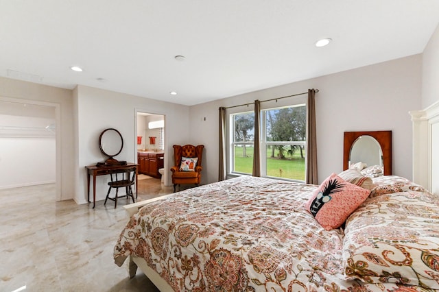 bedroom with ensuite bath