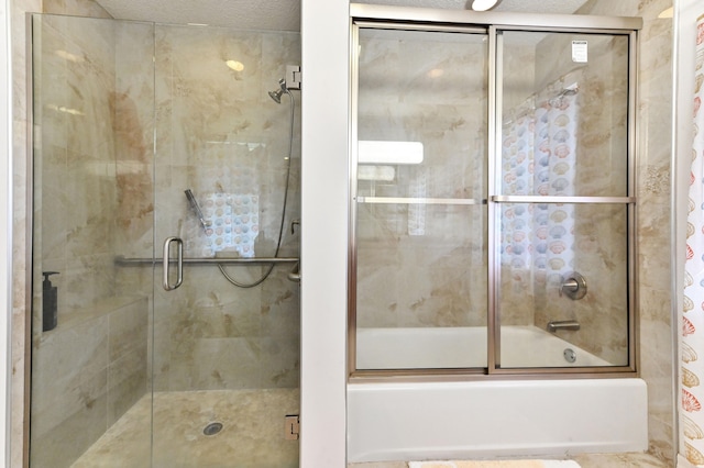 bathroom featuring enclosed tub / shower combo