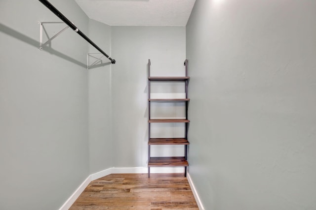 walk in closet featuring light hardwood / wood-style floors