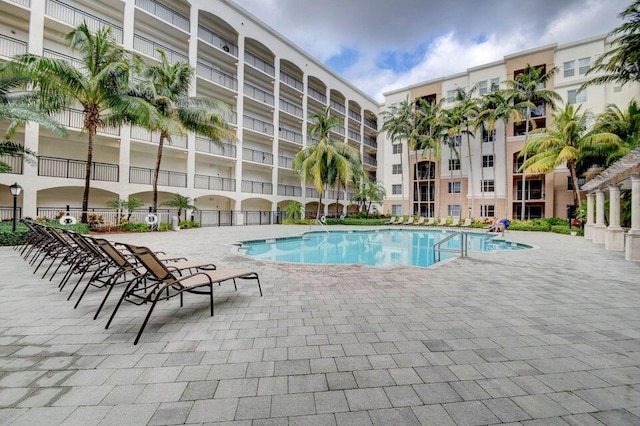 view of pool with a patio