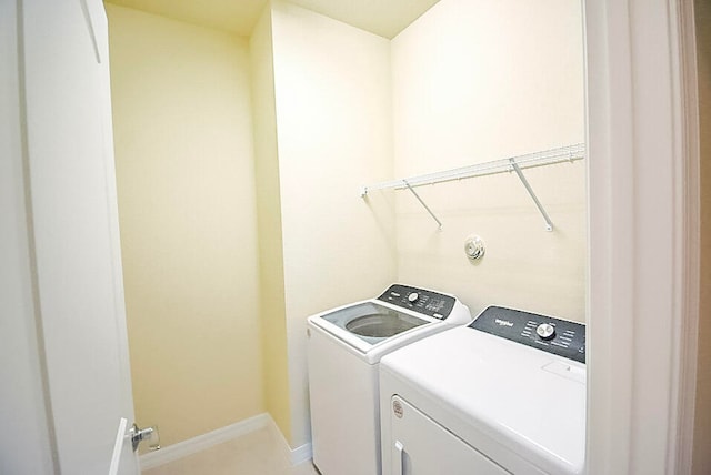 laundry area featuring independent washer and dryer