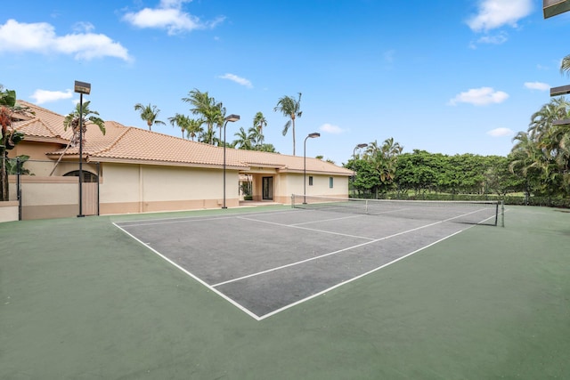 view of tennis court