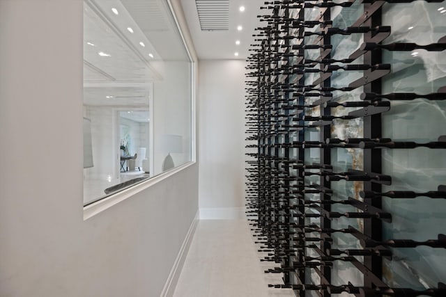 view of wine room