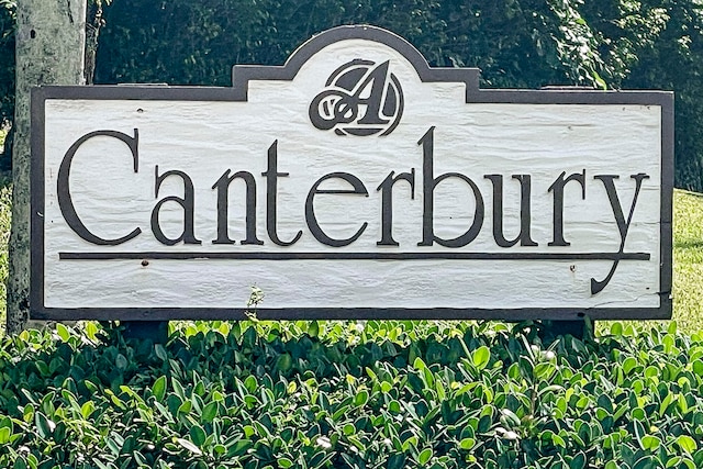 view of community sign