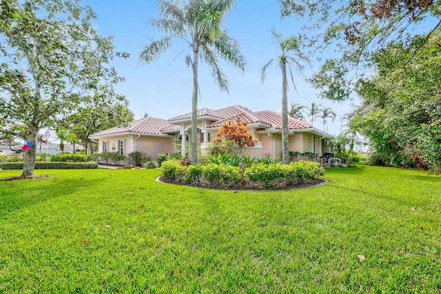 exterior space with a lawn