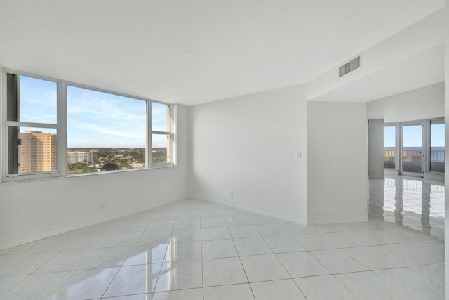 view of tiled spare room